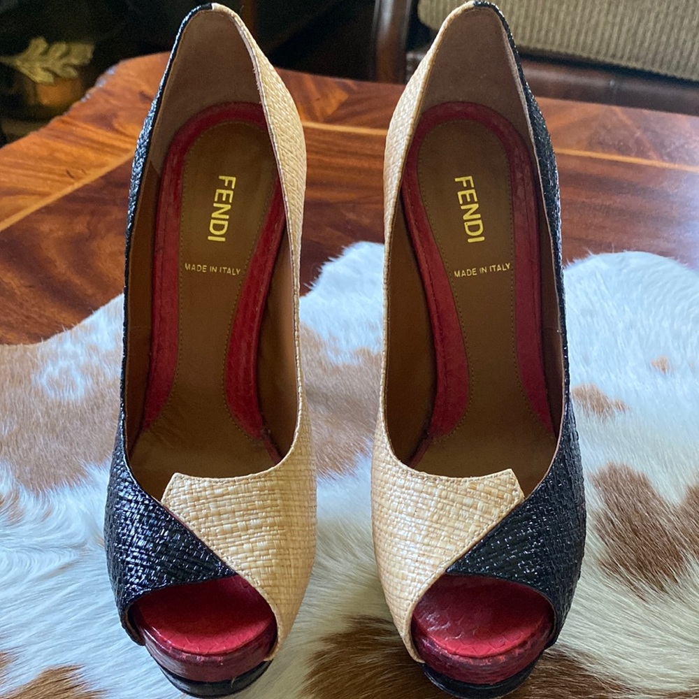 Fendi Tricolored Heels